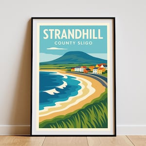 Strandhill Sligo Poster - Coastal Ireland Wall Art, Wild Atlantic Way Print, Irish Beach Travel Decor