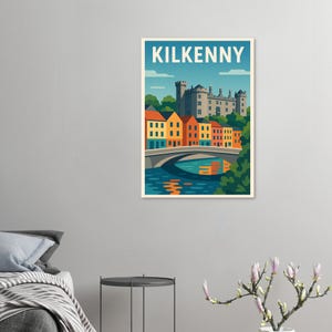 Kilkenny Ireland Poster Historic City Wall Art Irish Castle Print kilkenny-ireland-poster-historic-city-wall-art-irish-castle-print