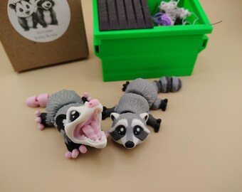 Opossum and Racoon Dynamic Dumpster Duo, big buddy bundle