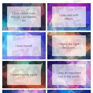 175 Positive Affirmation Cards for Kids - INSTANT DOWNLOAD
