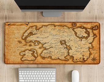 The Elder Scrolls V Skyrim Map Mouse Pad , Different sizes Personalized Printing, Gaming Mouse Pad, Customized Mouse Pad, Game, Anime,