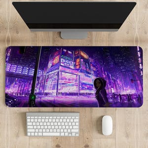 Cyberpunk City Mouse Pad | Different sizes Personalized Printing | Gaming Mouse Pad | Customized Mouse Pad | Game, Anime, Desk Mat