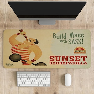 Fallout Gaming Mouse Pad: Personalized Printing, Stitched Edges