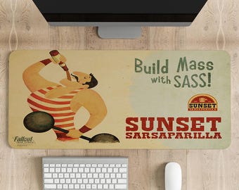 Fallout Gaming Mauspad: Personalisierter Druck, genähte Kanten