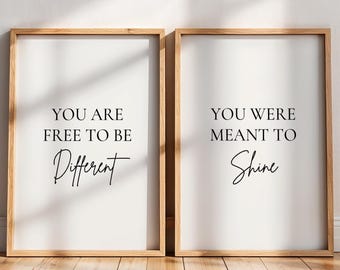 Inspirational Quote Prints: Minimalist Affirmation Art, Positive Home Decor (Digital Download)