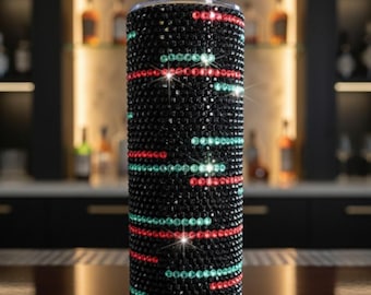 Vaso de diamantes de imitación personalizado: ¡elige tus colores y estilo de vaso!