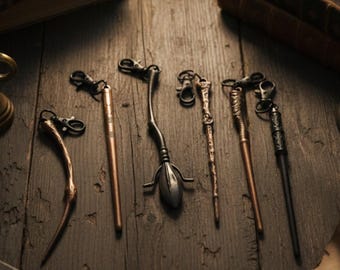 Enchanted Wizard's Wand Keychain