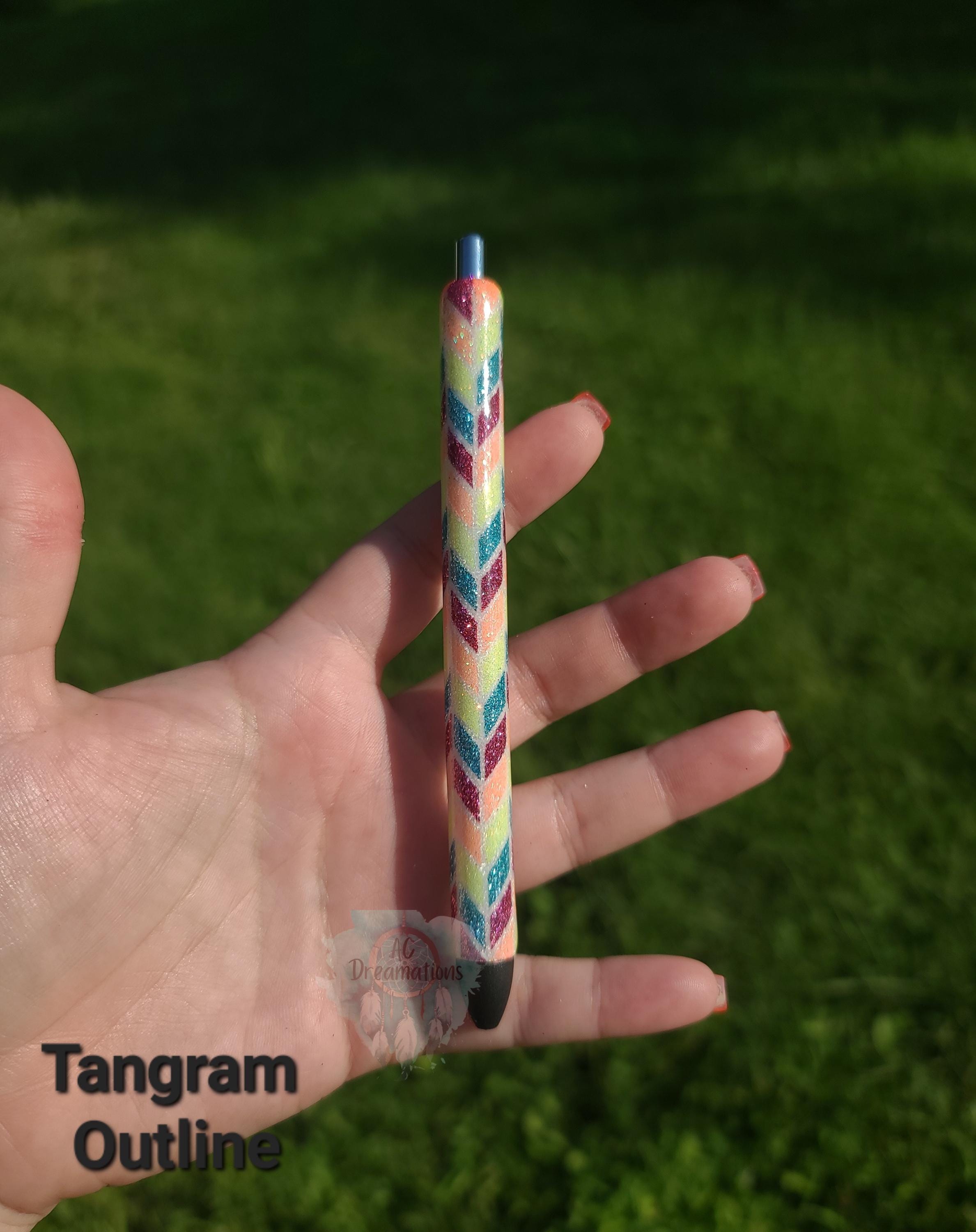 Tangram Ink Custom Glitter Tangram Gel Pen: Black Ink, Free Refill - Etsy