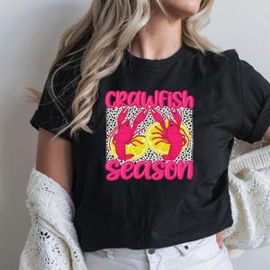 Crawfish Season Retro Shirt | Louisiana Boil Tee | Cajun Cookout T-Shirt | Southern Seafood Lover Gift | Vintage Crawfish Design