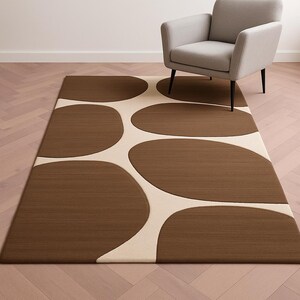 Alfombra de lana colorida, tejida a mano, con forma irregular, de 13 x 20 cm, ideal para el hogar, el dormitorio, la sala de estar, la habitación de los niños, la oficina y el recibidor.