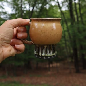 Handmade Ceramic Mug: Unique Wheel-Thrown Coffee/Tea Cup