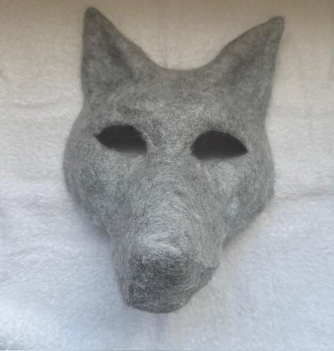 Gray Fox Mask Base Cat Mask for Cosplay - Etsy