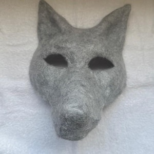 Gray Fox Mask Base Cat Mask For Cosplay