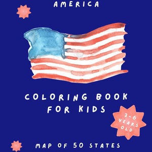 US States Coloring Book for Kids: Educational America (PDF)