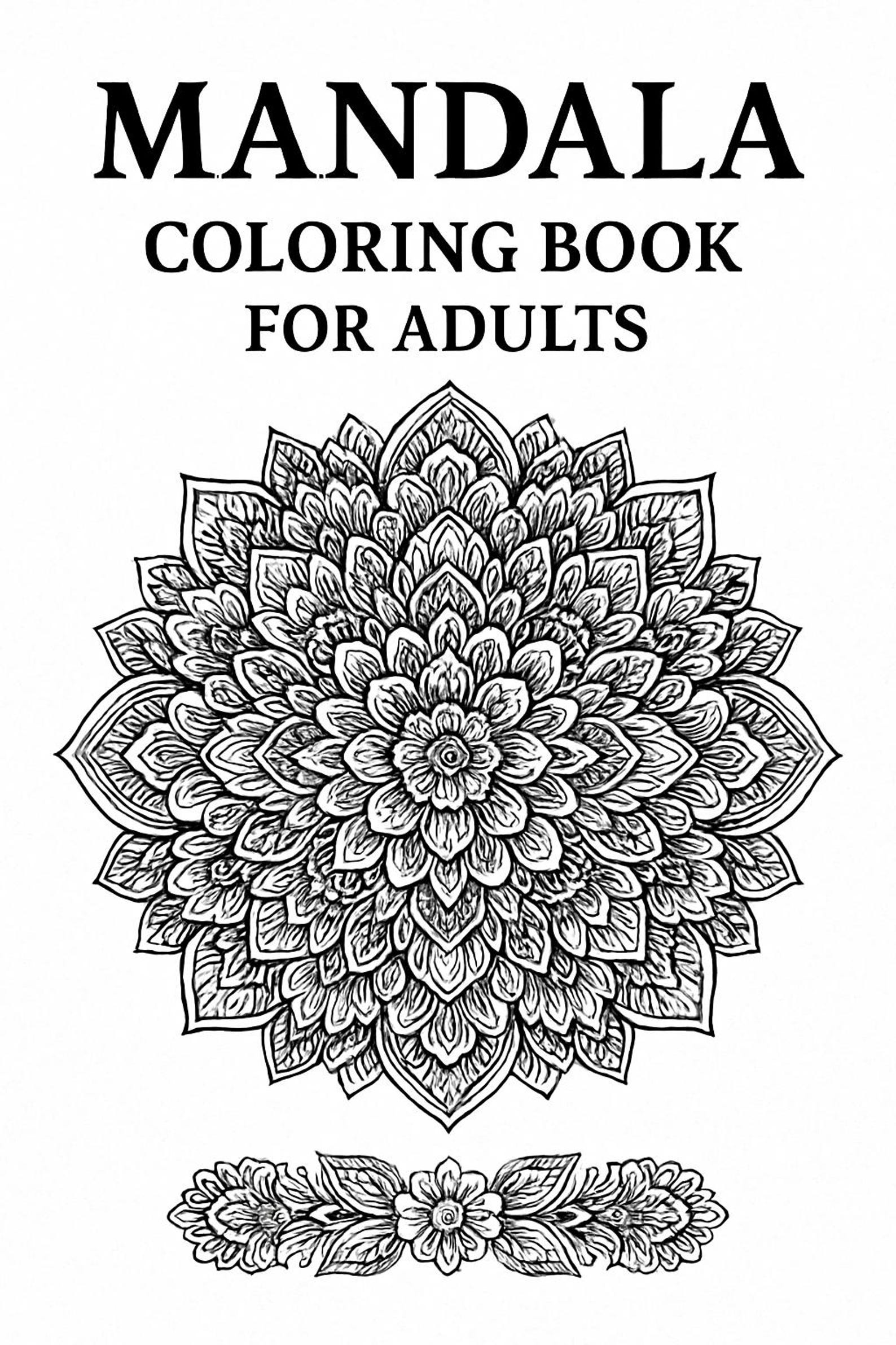 Mandala Coloring Book for Adults: 10 Printable Pages (PDF) - Etsy