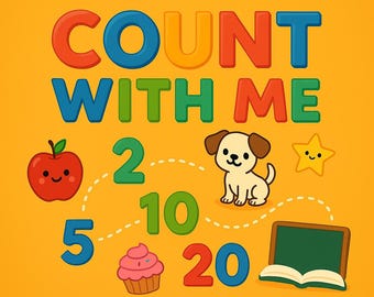 Printable Number Counting Book for Preschoolers: Educational Activity (PDF Download A4/US Letter Size)