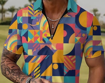 90er vintage Golf Poloshirt. Einzigartiges 90er Jahre Golf Polo Design. Tolle Geschenkidee (versandkostenfrei!)