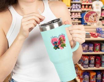 Stitch & Lilo Travel Mug – Ohana Means Family, Insulated 40oz