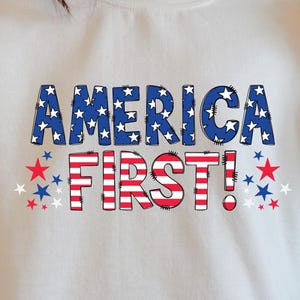 América em primeiro lugar! PNG (Arquivo digital) | Patriótico, americano, estrelas e listras