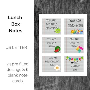 Lunch box notes printable, Lunch notes for kids, cute lunch box notes, printable lunch notes, encouraging lunch notes, Children lunch notes