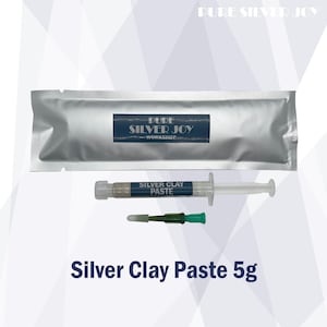 Syringe-Type Silver Clay Paste – 5g | Ideal for Repairs, Drawing, and Fine Detailing