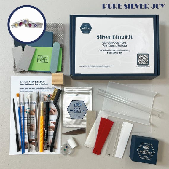 DIYシルバークレイリングキット：初心者向けジュエリー製作ツール