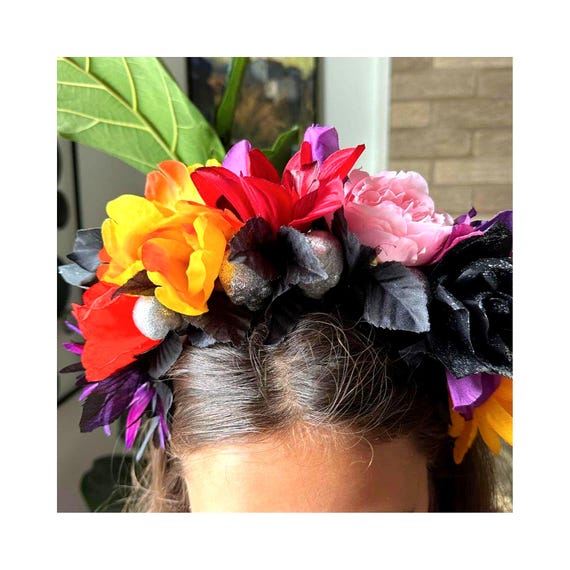 Día De Los Muertos Flower Crown – Frida Kahlo Headband – Day  display picture 3