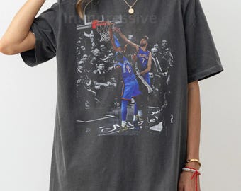 Vintage 90s Victor Wembanyama SGA and Chet Graphic Tee Game Day Sports Fan T-Shirt