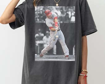 Vintage 90s Mike Trout Graphic Tee Sports Fan T-Shirt Game Day shirt