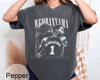Vintage 90s Basketball Victor Wembanyama Graphic Tee Game Day Sports Fan T-Shirt