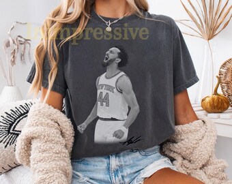 Camiseta vintage de Landry Shamet, camiseta gráfica de baloncesto de la NBA, camiseta retro para aficionados al baloncesto.