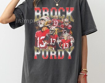 Vintage 90s Brock Purdy Graphic Tee Sports Fan T-Shirt