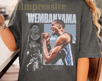 Camiseta vintage de Victor Wembanyama, camiseta de baloncesto de los San Antonio Spurs, camiseta retro con estampado de la NBA.