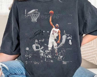 Vintage 90s Basketball Jarrett Allen Graphic Tee Game Day Sports Fan T-Shirt
