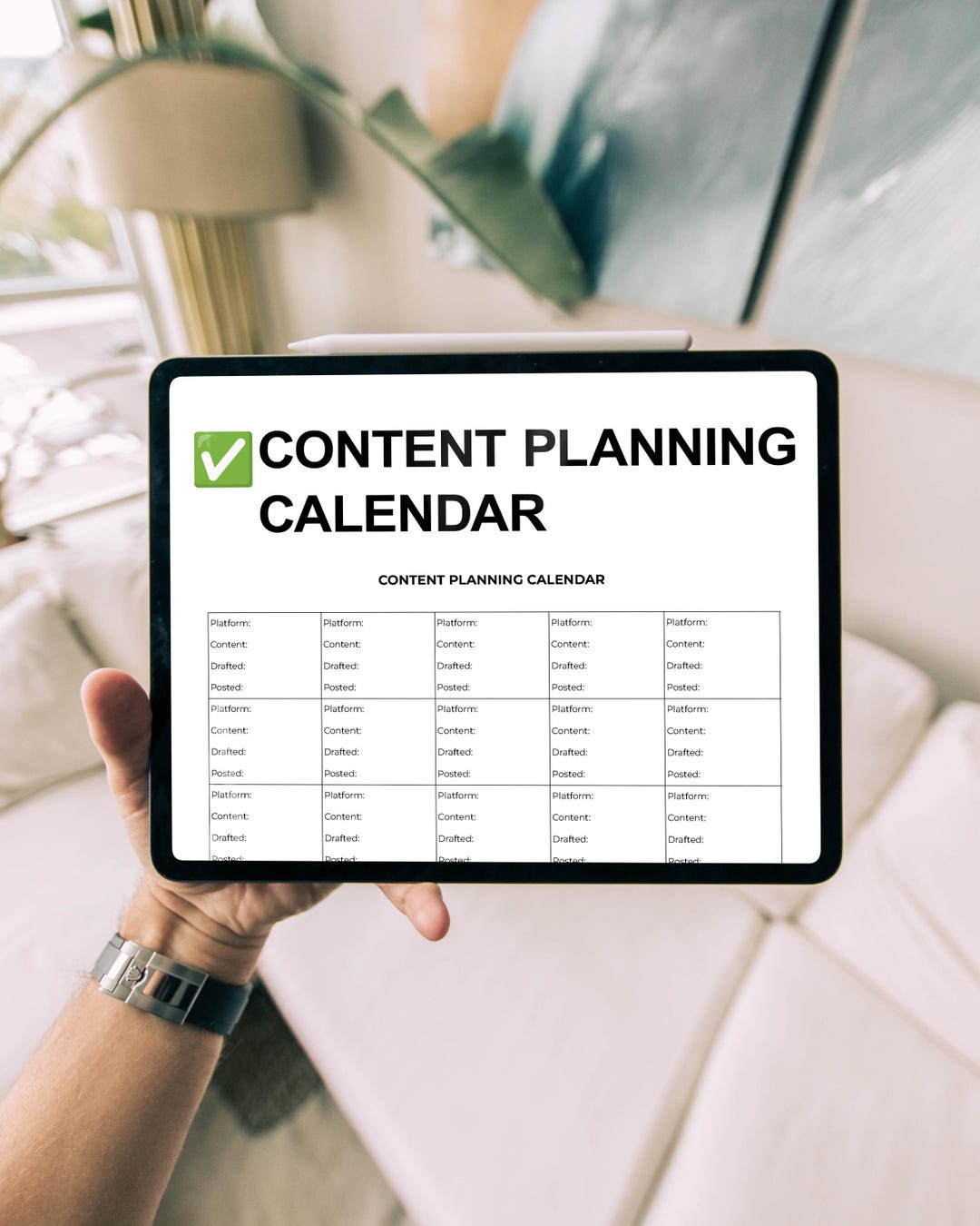 Content Planning Calendar PDF – 1-page Weekly or Monthly Social Media ...