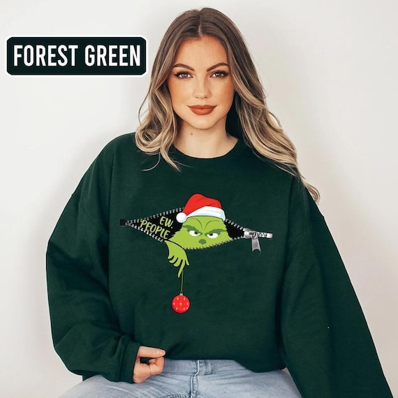 Sweat-shirt de Noël drôle Grinch : cadeau de Noël Ew People