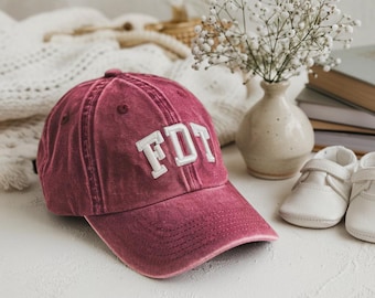 FDT Hat, Embroidered Maroon Dad Hat, Political Statement Cap, Anti-Trump Washed Cotton Baseball Cap, Protest Gift, Bold Letters Hat