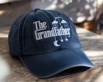 The Grandfather Embroidered Hat: Funny New Grandpa Gift, Baby Mobile Design