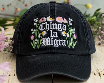 Anti ICE Hat, Abolish ICE Hat, Chinga La Migra Hat, Anti Deportations Hat, Fdt Maga , Mexican Pride, Mexican Folkart, Liberal Protest Hat