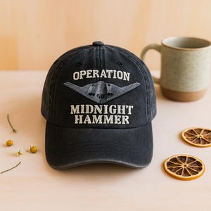 B2 Stealth Bomber Hat: Operation Midnight Hammer Military Cap
