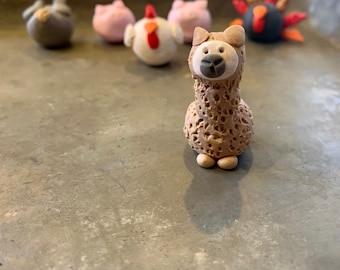 Mr. Llama Miniature Clay Figurine