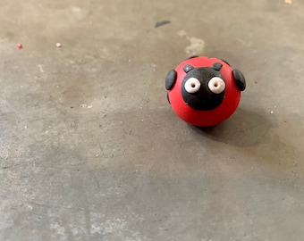 Mrs. Ladybug Miniature Clay Figurine