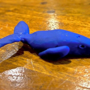 Blue Whale Clay Figure