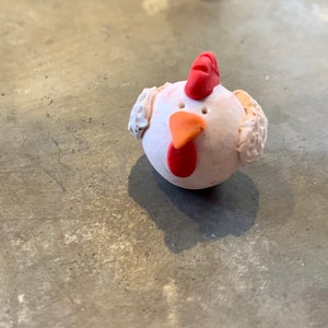 Mrs. Chicken Miniature Clay Figurine