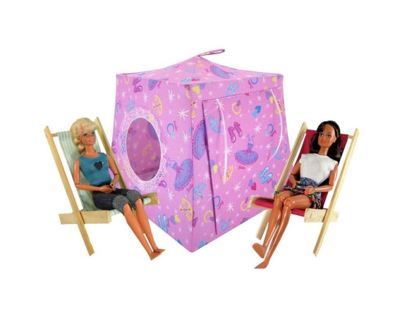 Toy Pop up Tent Sleeping Bags Light Pink Barbie Princess Print Fabric for Dolls Stuffed Animals Etsy