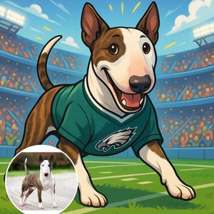Custom Pet Portrait – NFL Team Jersey Edition