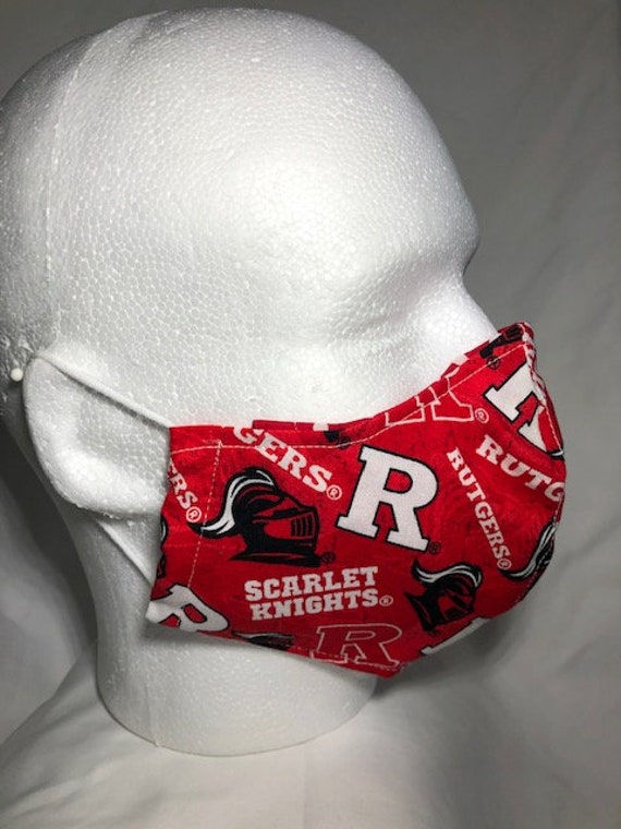 Rutgers University Inspired Face Mask With Pocket Filter and Etsy