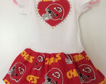 Kansas City Chiefs Inspired Infant Dress