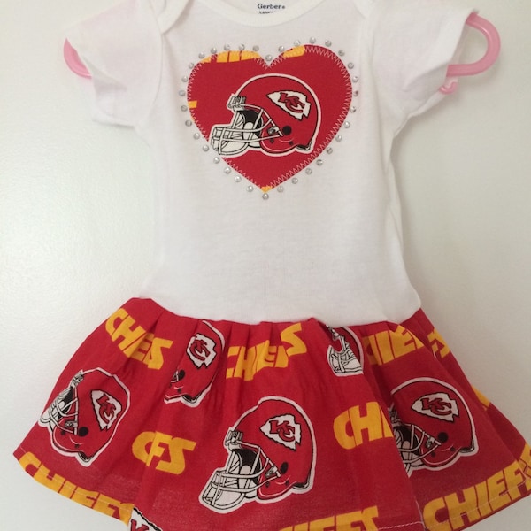 Kansas City Chiefs Inspired Infant Dress