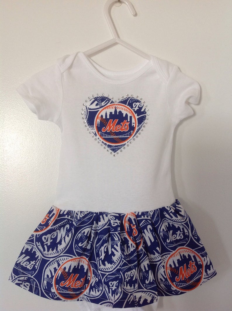 NY Mets Inspired Dress with or without matching Bloomers image 2